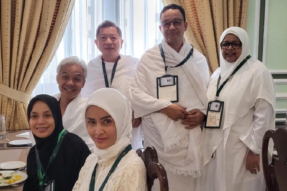  Momen Anies, Ganjar, dan Menteri Jokowi Foto Bareng di Makkah