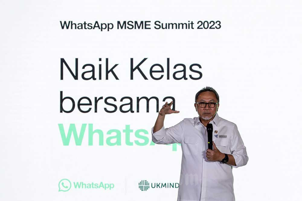  Mendag Zulkifli Hasan Hadiri WhatsApp MSME Summit 2023