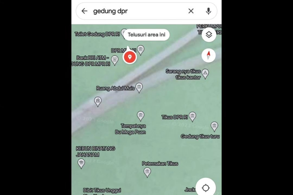  Gedung DPR Diganti Namanya Jadi 'Banteng Tidur' di Google Maps, Siapa Pelakunya?