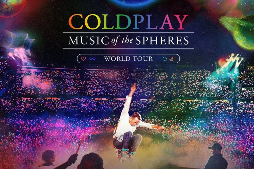 Poster Konser Coldplay di Jakarta. Sandiaga Salahuddin Uno tengah mencari solusi terbaik di tengah bentroknya jadwal konser Coldplay dan Piala Dunia U-17 di Indonesia. / Instagram PK Entertainment