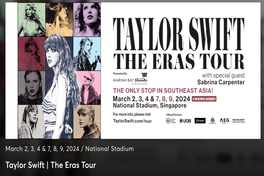  Dapat Kode Unik? Ini Cara Beli Tiket Konser Taylor Swift di Singapura