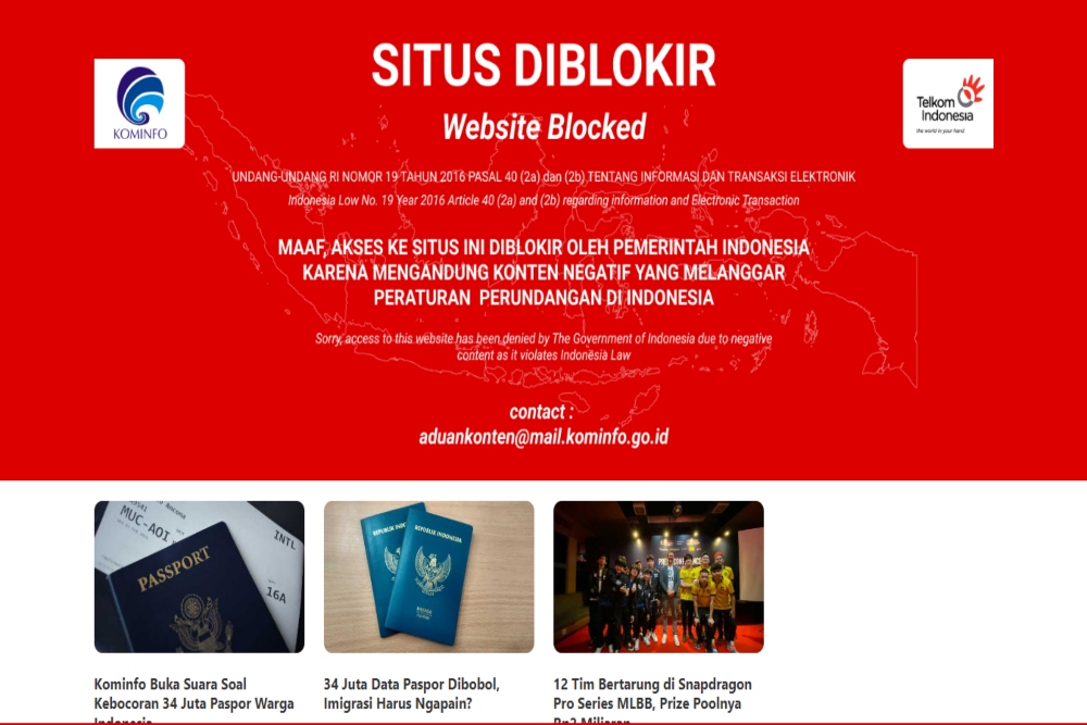  Kominfo Blokir Akses Unduhan Sampel Data Paspor yang Bocor