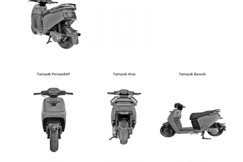 Tampilan motor listrik Electrum yang didaftarkan perusahaan patungan GOTO dan TOBA/Berita Desain Kemenkumham