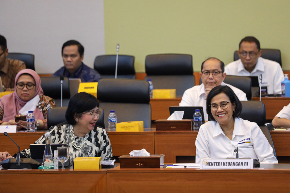  Menkeu Sri Mulyani Hadiri Raker Dengan Bandan Anggaran DPR