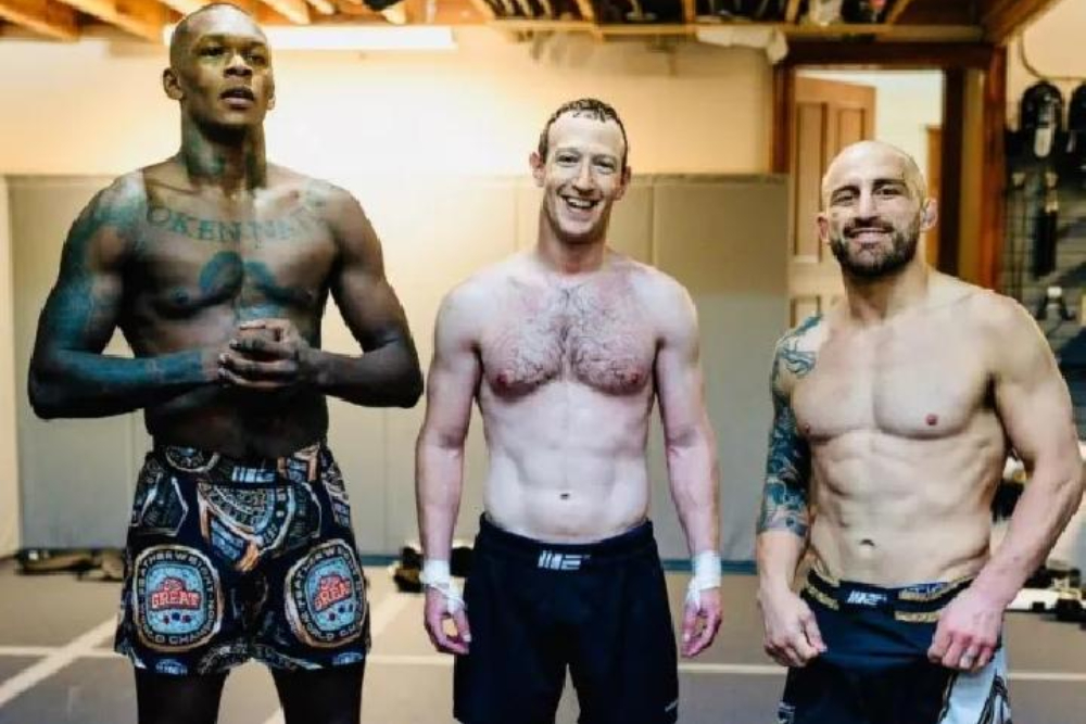  Siap Lawan Elon Musk, Mark Zuckerberg Unggah Foto Latihan Bareng Juara UFC