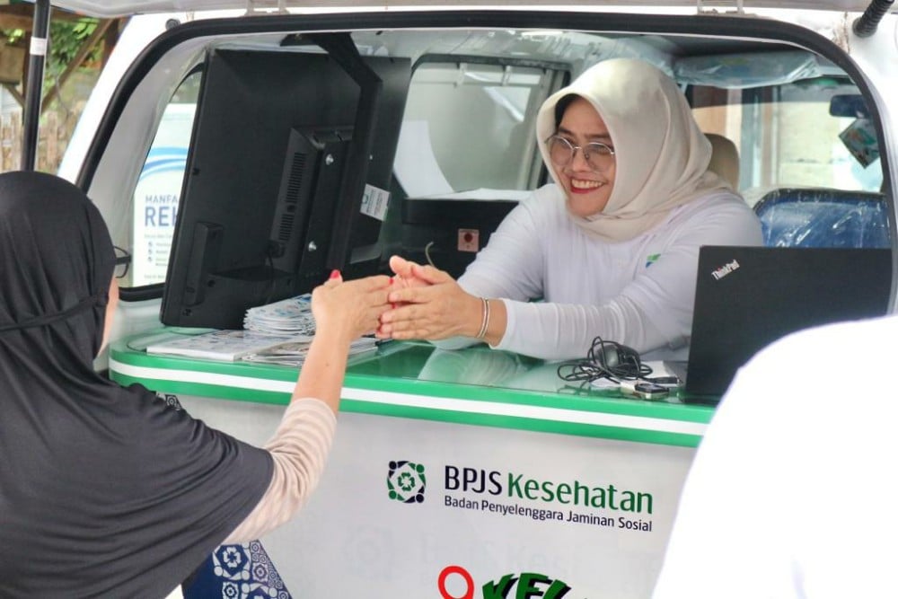  Meski Gerimis, BPJS Kesehatan Layani Peserta JKN di Pasar Ganti Donggala