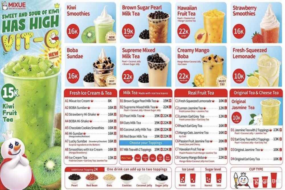 9 Rekomendasi Menu Mixue Paling Enak dan Best Seller