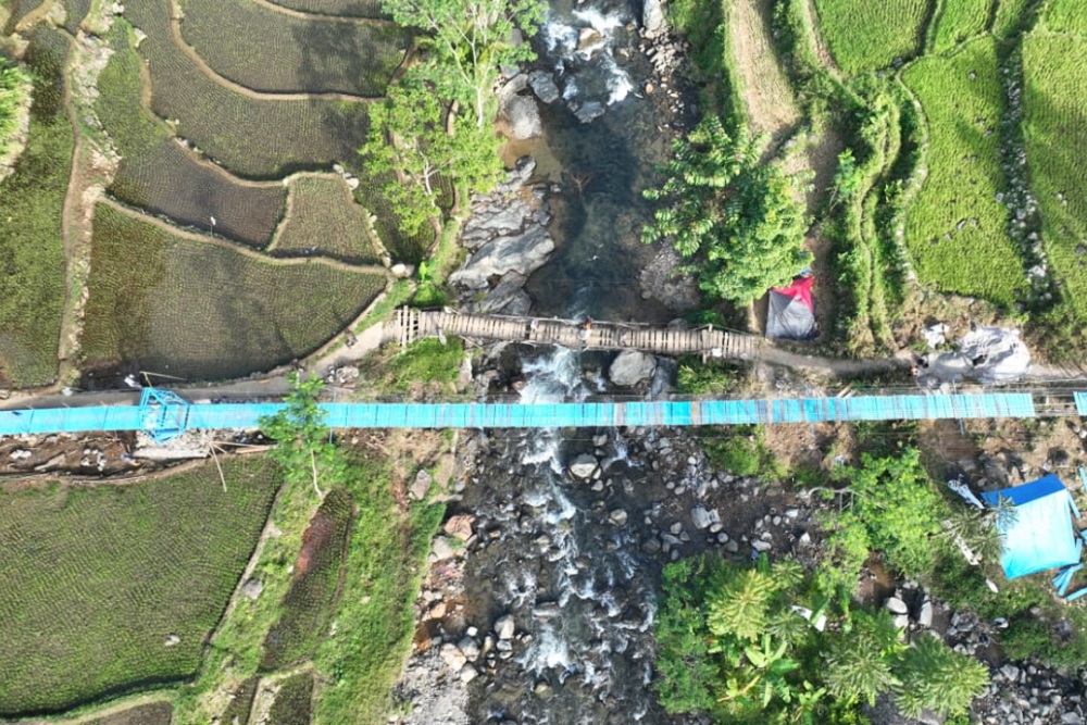  Disokong MUJ, JQR Bangun Jembatan Perintis di Garut Selatan