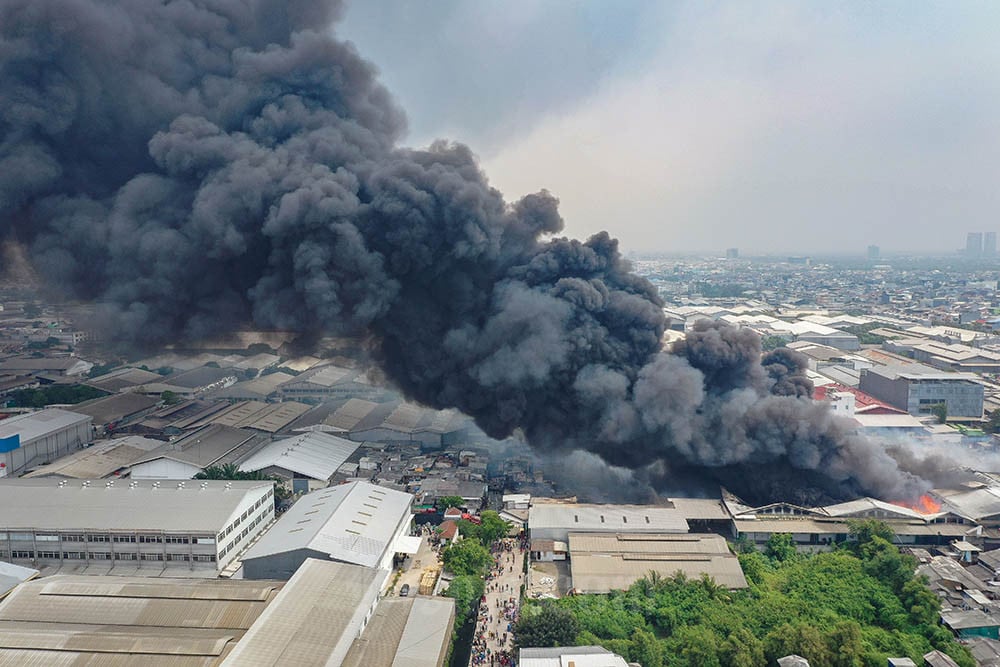  Kebakaran di Kapuk Muara Jakarta