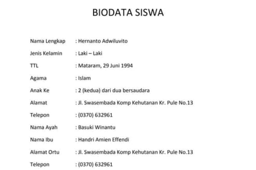  3 Contoh Biodata Diri yang Menarik untuk Mahasiswa, Pekerja dan Siswa