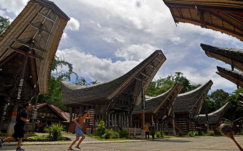 Deretan rumah adat Toraja, salah satu tempat wisata di Sulsel./JIBI