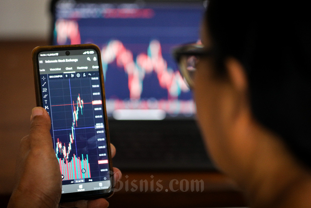 IHSG masih cenderung uptrend untuk membentuk wave v ke rentang 6.966-7.013, dengan sejumlah rekomendasi saham HRTA, MEDC, PGAS, PNLF. Bisnis/Suselo Jati