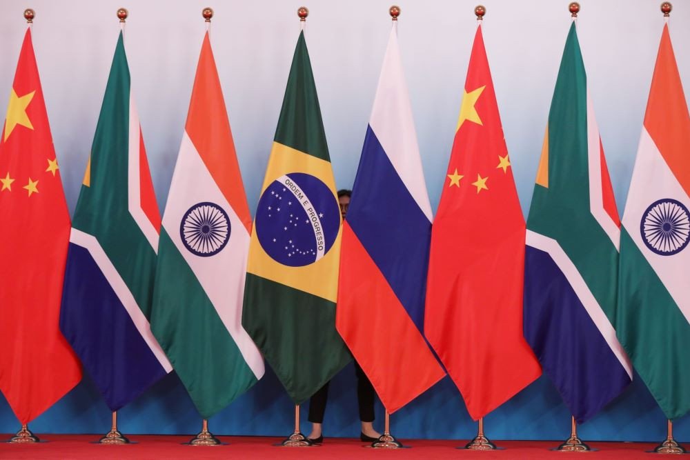 lebih dari 40 negara menunjukkan minatg untuk menjadi anggota blok ekonomi BRICS./Bloomberg/AFP/Getty Images