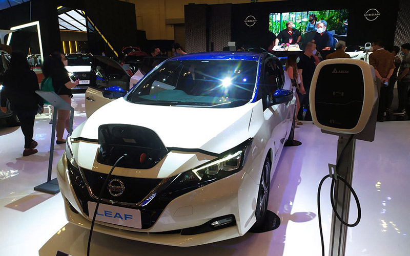 Mobil listrik Niisan Leaf masih berstatus impor utuh atau CBU. /Bisnis-Muhammad Khadafi