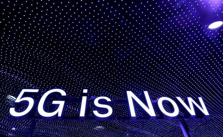 Ilustrasi teknologi 5G./REUTERS-Yves Herman