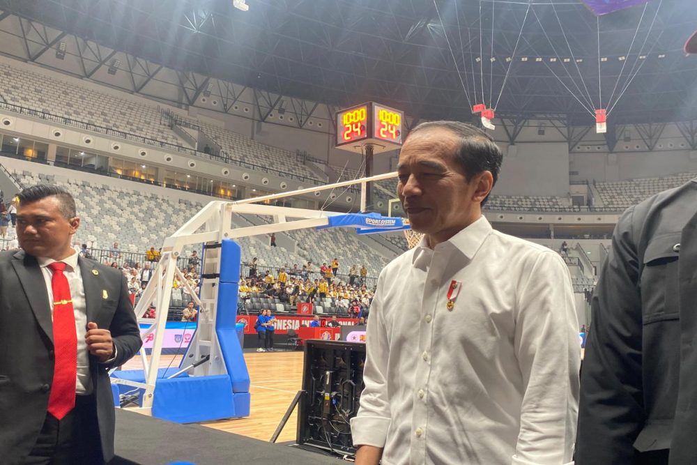 Presiden Joko Widodo (Jokowi) memberikan sambutan pada Peresmian Indoor Multifunction Stadium (IMS) atau Indonesia Arena di Gelora Bung Karno Senayan, Jakarta Pusat, Senin (7/8/2023). JIBI/Bisnis- Akbar Evandio