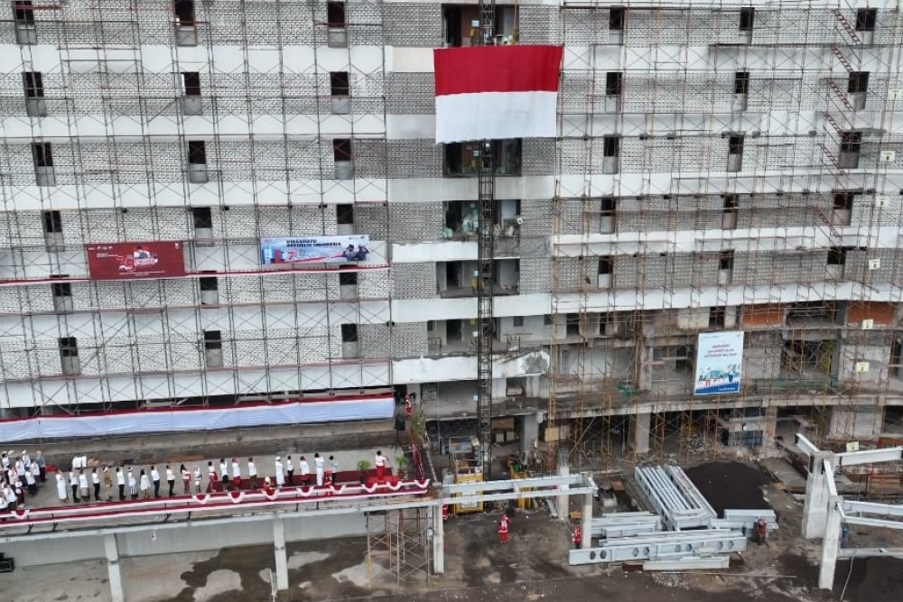 Upacara Bendera dalam rangka memperingati HUT Kemerdekaan RI yang diselenggarakan oleh PT Hotel Indonesia Natour (HIN) pada Kamis (17/8/2023) di Kawasan Ekonomi Khusus (KEK) Sanur, Denpasar. Bisnis/Istimewa