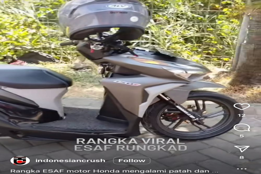  Viral Rangka eSAF Honda Patah, AHM Bakal Buka-bukaan