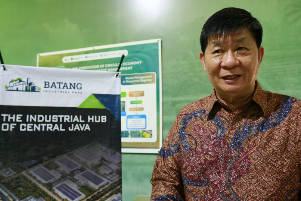 Wihardi Hosen, Direktur Batang Industrial Park, saat ditemui Bisnis di sela-sela agenda CJIBF 2023 yang digelar di Kawasan Candi Borobudur Kabupaten Magelang./Bisnis-Muhammad Faisal Nur Ikhsan.
