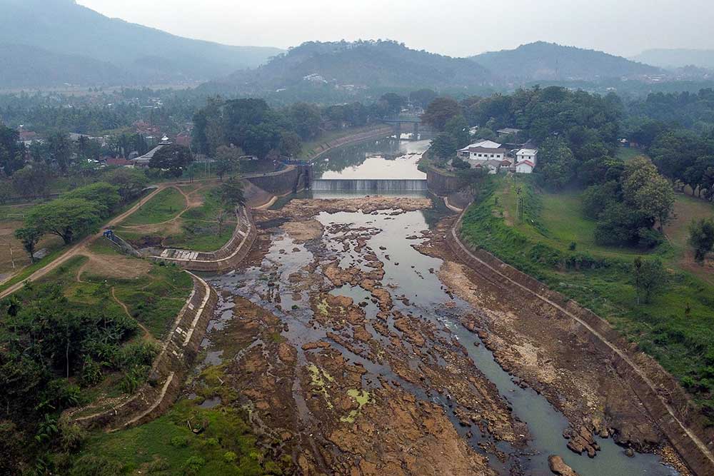  Aliran Sungai Citanduy di Kota Banjar Mulai Surut Karena Musim Kemarau