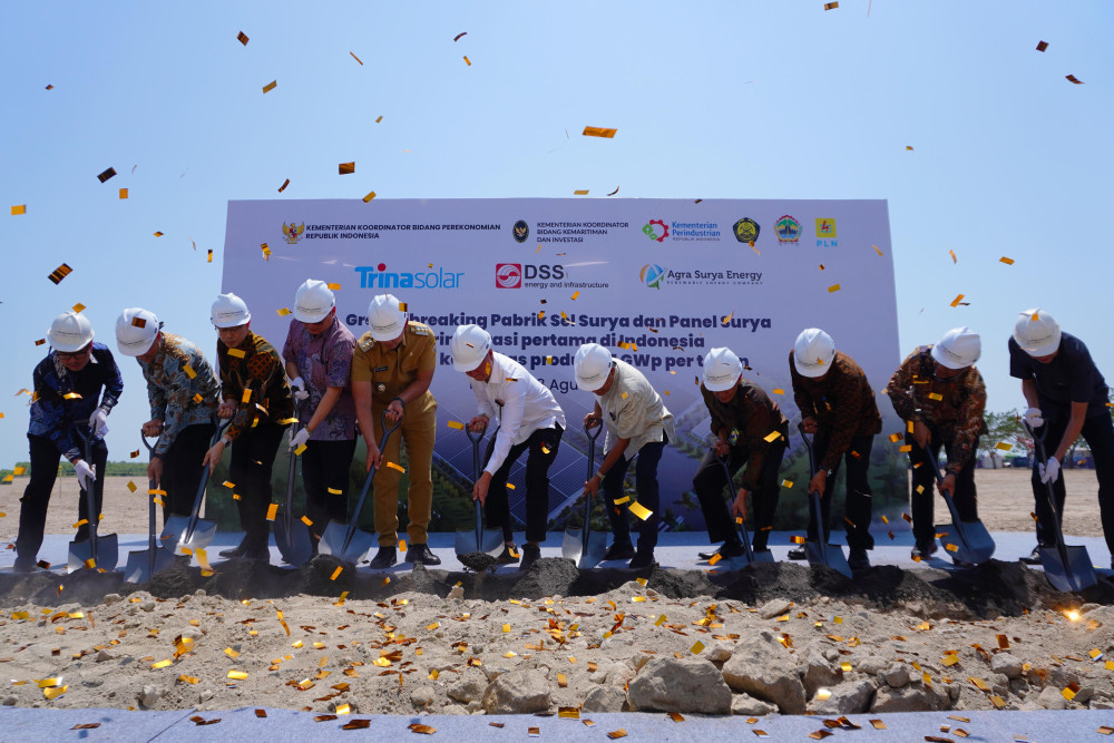Peletakan batu pertama di fasilitas milik PT Trina Mas Agra Indonesia pada Senin (28/8/2023) di Kabupaten Kendal./Istimewa-Kawasan Industri Kendal.