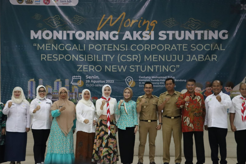 Pemerintah Kabupaten Sumedang bersama empat daerah di wilayah Cekungan Bandung berkomitmen menekan angka stunting sehingga tercapai zero new stunting.