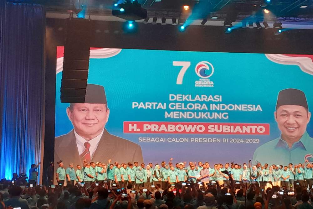  Partai Koalisi hingga PSI Hadir Deklarasi Dukungan Gelora ke Prabowo