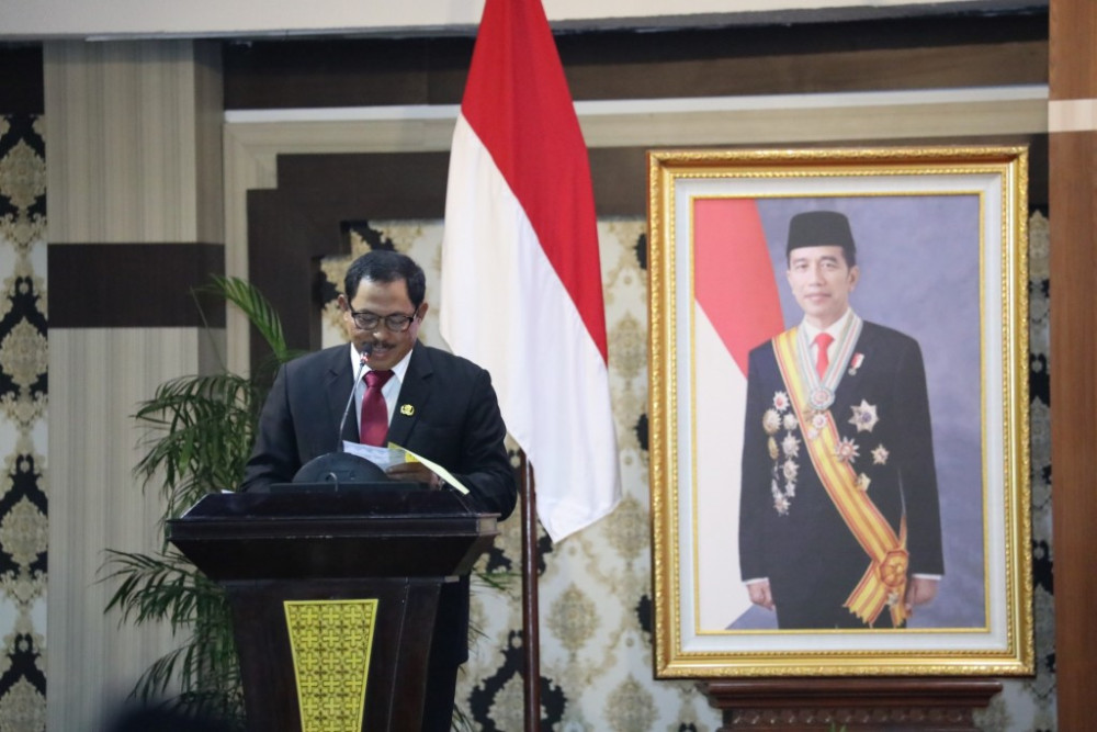 Nana Sudjana, Pj. Gubernur Jawa Tengah, dalam acara Serah Terima Jabatan yang digelar di Gedung Gradhika Bakti Praja pada Rabu (6/9/2023)./Ist-Humas Pemprov Jateng.