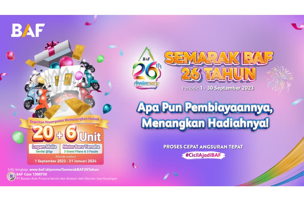  Semarak BAF 26 Tahun: Menangkan Hadiah dan Promo Menarik Selama September!