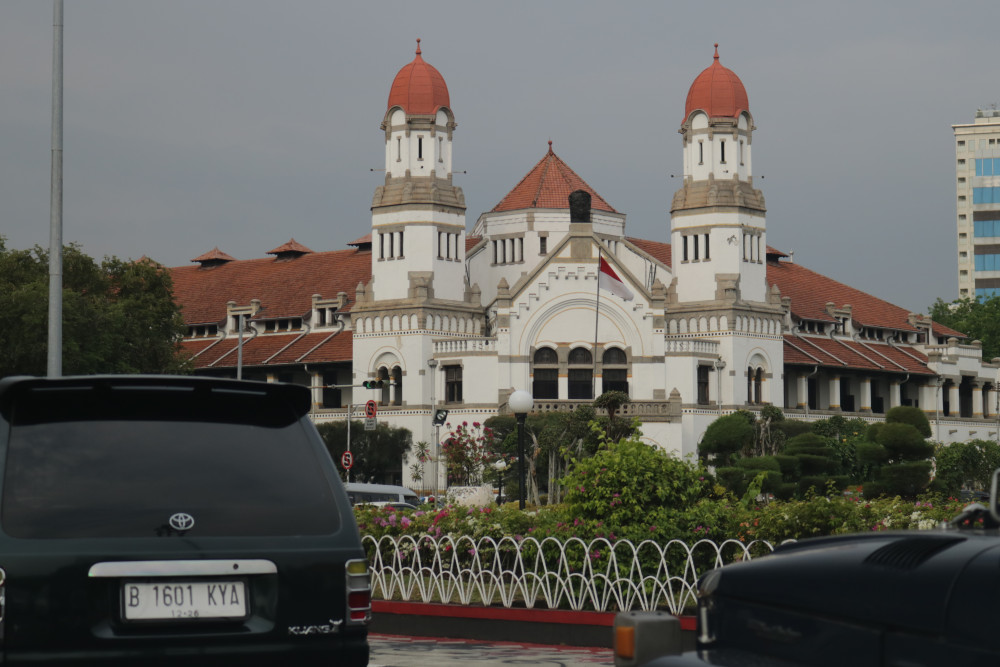 Lawang Sewu, salah satu ikon sekaligus bangunan cagar budaya di Kota Semarang.-Bisnis/Muhammad Faisal Nur Ikhsan.