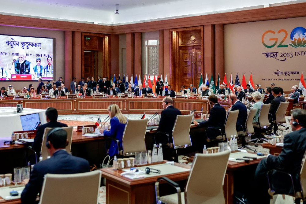 Situasi Sesi II: One Family pada KTT G20 di New Delhi, India, 9 September 2023./Reuters