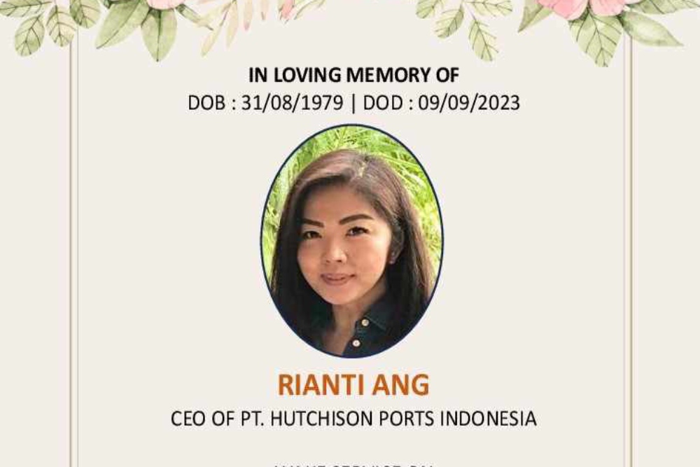  Rianti Ang CEO Hutchison Ports Indonesia Meninggal Dunia