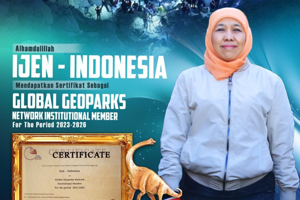  Jatim Mendunia! Geopark Ijen Dikukuhkan Sebagai UNESCO Global Geopark