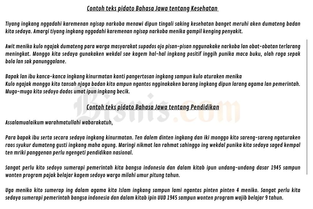 Contoh teks pidato Bahasa Jawa/Bisnis-Muh Rizky Nurawan.