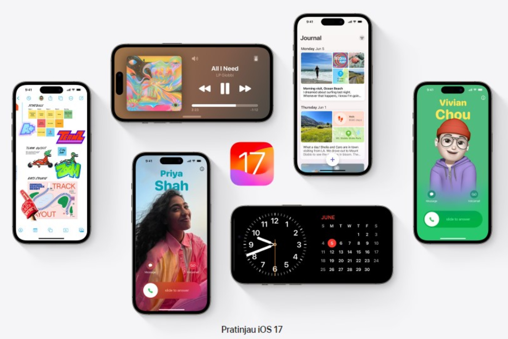 Pratinjau iOS 17 yang akan dirilis pada 18 September 2023/Apple