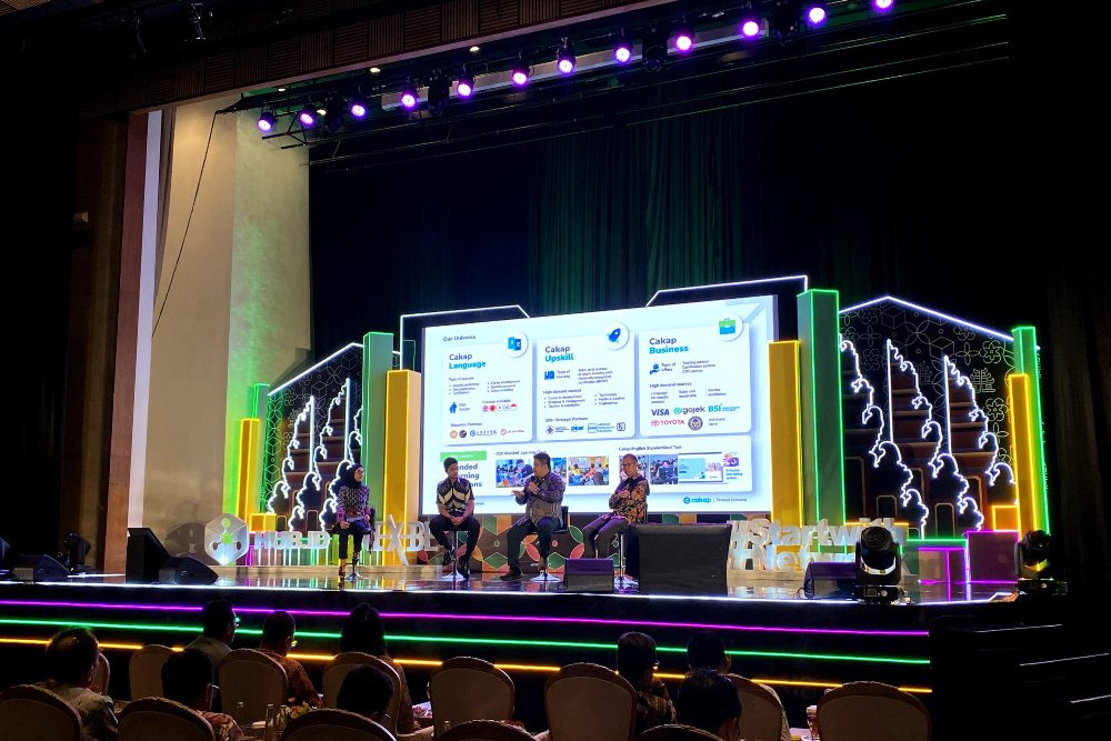 NexBE Fest Panel Discussion  yang menghadirkan antara lain Mia Melinda, CEO TMI,   Fadli Rahman dari Pertamina Power Indonesia,  Tomy Yunus, Cakap, dan Armand Widjaja dari CCV/Istimewa