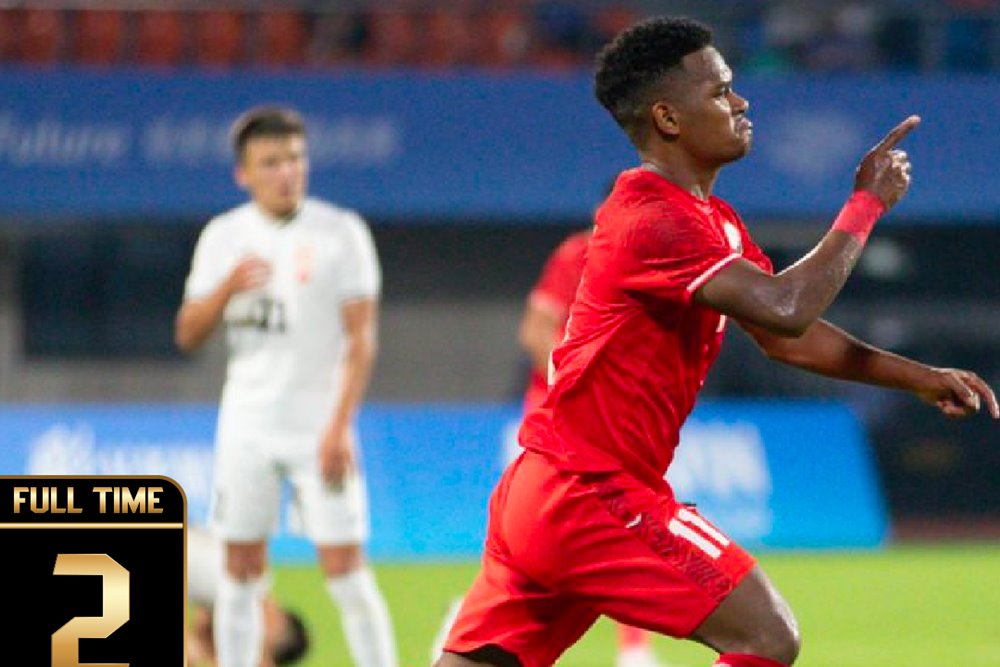 Pemain Timnas Indonesia U-24 usai menjebol gawang Kirgistan di ajang Asian Games 2023. Tekuk Kirgistan, Timnas Indonesia Pimpin Klasemen Grup F Asian Games 2023/Twitter