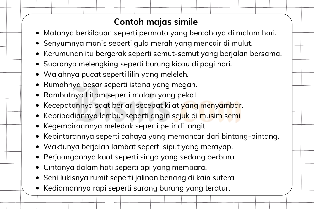 Contoh Majas Simile/Bisnis-Rizky Nurawan.