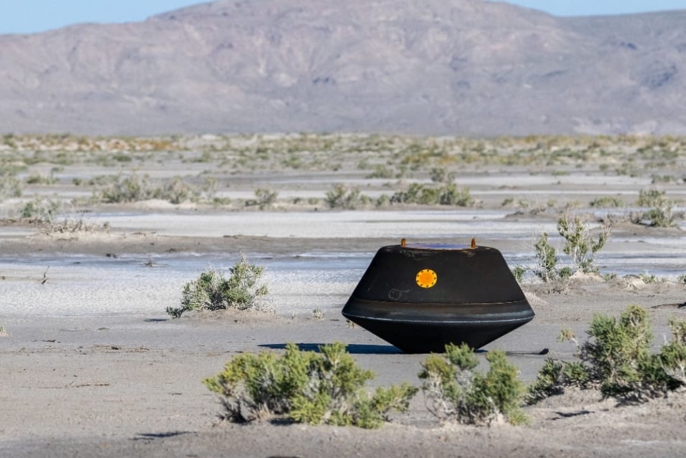 Penampakan kapsul berisi sampe Asteroid Bennu/dok. akunX Nasa