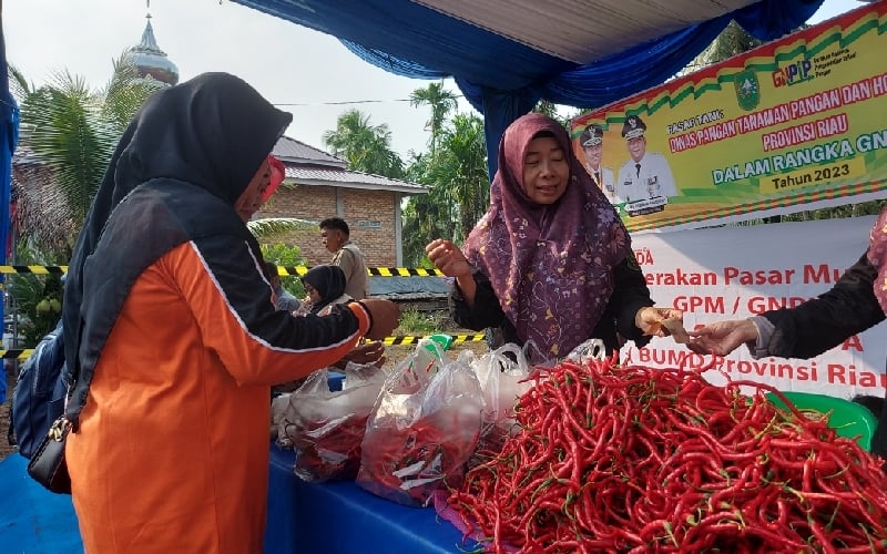  Tekan Inflasi, BI dan TPID Riau Gelar Pasar Murah di Desa Pambang Baru Bengkalis