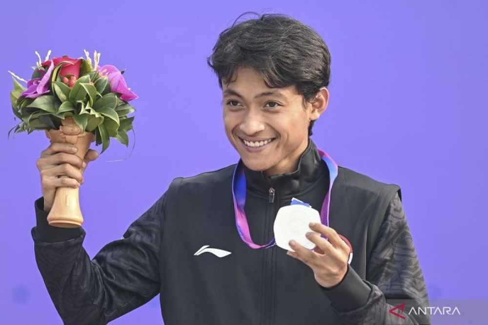 Cerita Sanggoe Darma Tanjung meraih medali perak Asian Games 2023/Antara.