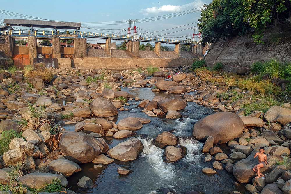  Debit Air Sungai Ciliwung di Katulampa Bogor Alami Penurunan Drastis