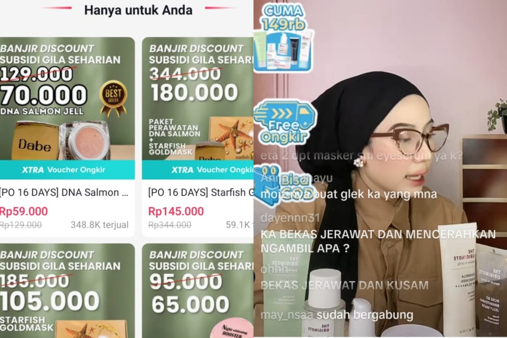 Produk TikTok Shop yang paling laris dalam sepekan terakhir September/tangkapan layar/Novita Sari Simamora