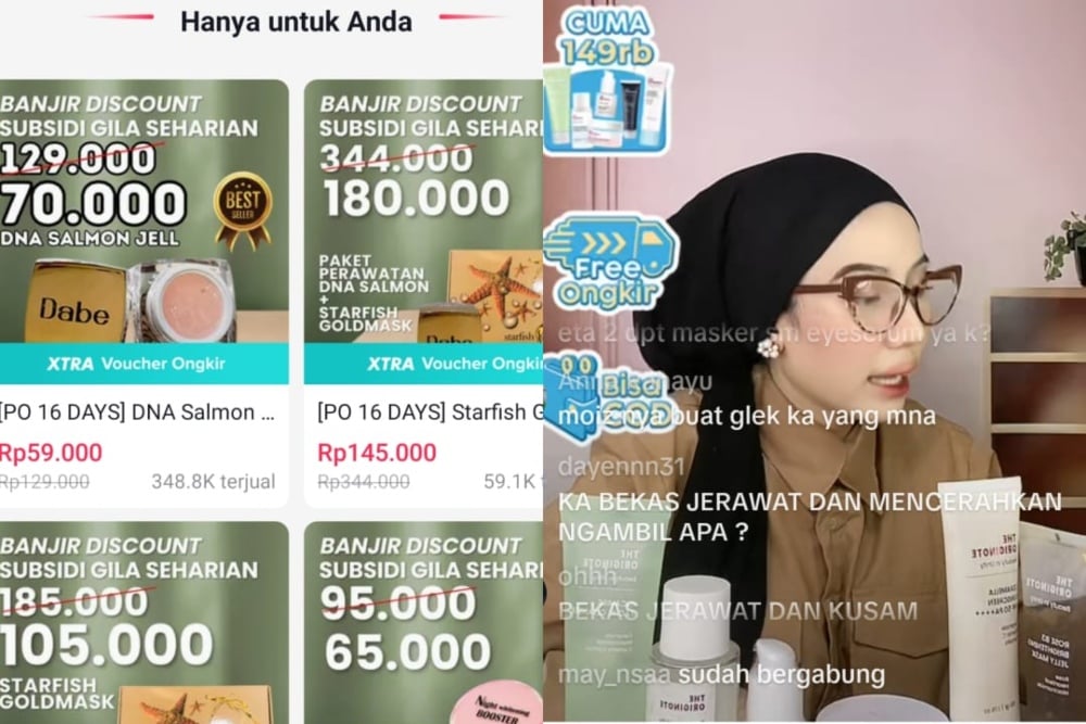 Produk TikTok Shop yang paling laris dalam sepekan terakhir September/tangkapan layar/Novita Sari Simamora