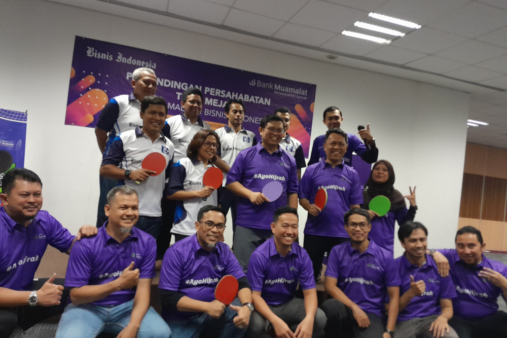  Bank Muamalat dan Bisnis Indonesia Gelar Pertandingan Persahabatan Tenis Meja