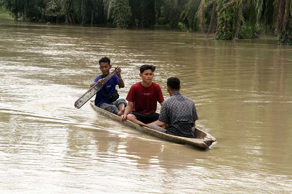  Banjir Luapan Sungai Krueng Pase Rendam 6 Kecamatan di Aceh