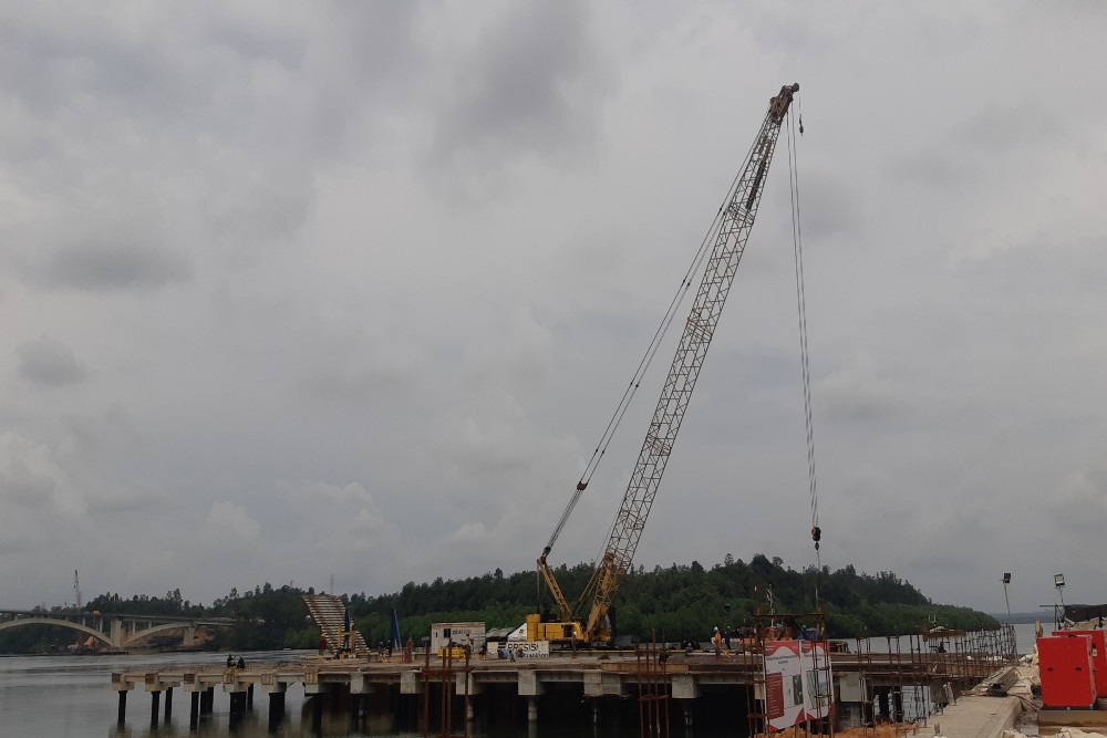 Dermaga logistik IKN Nusantara ditargetkan rampung September 2023/Bisnis-Alifian Asmaaysi