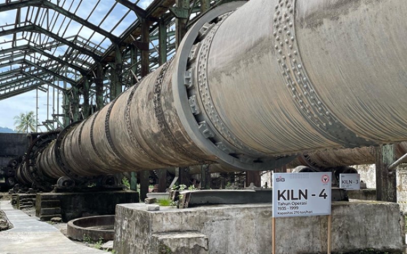 Fasilitas kiln atau pembakar semen di Pabrik Indarung 1 milik PT Semen Padang. Pabrik Indarung 1 berhenti beroperasi penuh pada 1999./Dwi Nicken Tari