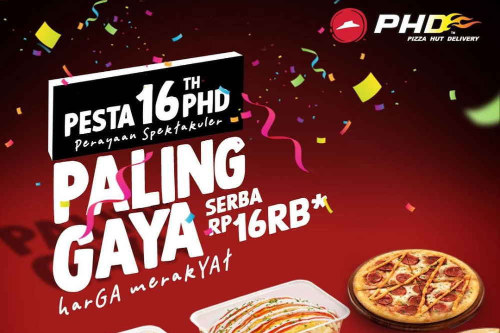  Daftar Promo 16 Tahun PHD: Pizza dan Pasta Rp16 Ribuan, Nasi Ayam Rp25 Ribu