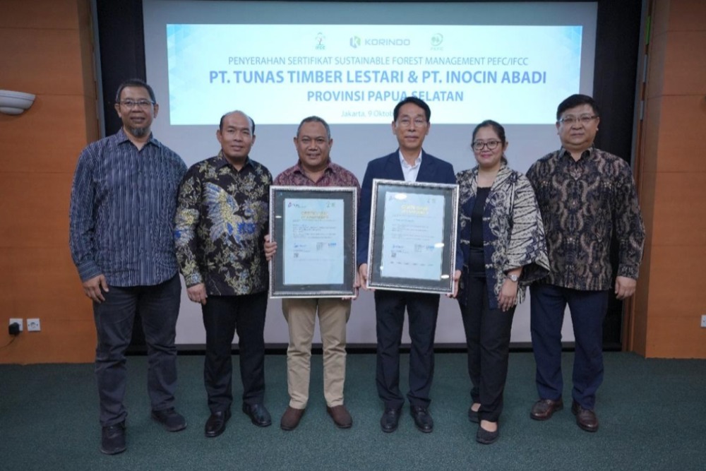  2 Anak Usaha Korindo Group Raih Sertifikasi Sustainable Forest Management